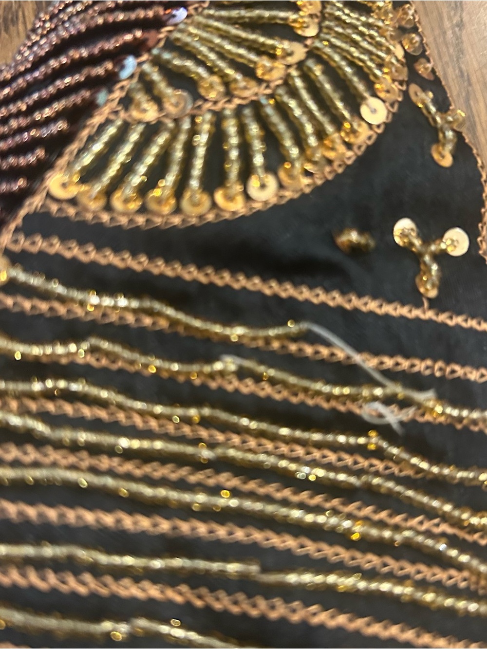 Vintage Y2K ALDO Heavily Beaded Metallic Hobo Shoulder Bag - Picture 5 of 6